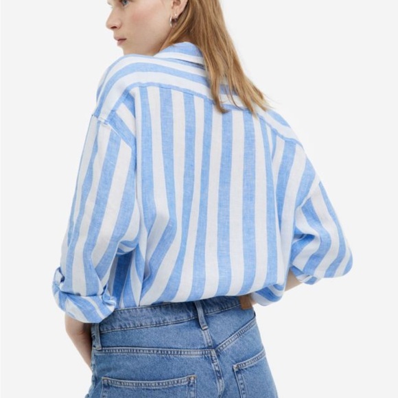 H&M Striped Linen Shirt - Picture 2 of 8